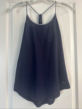 Under Armour Dark Navy Racerback Training Tank with Contrast Trim